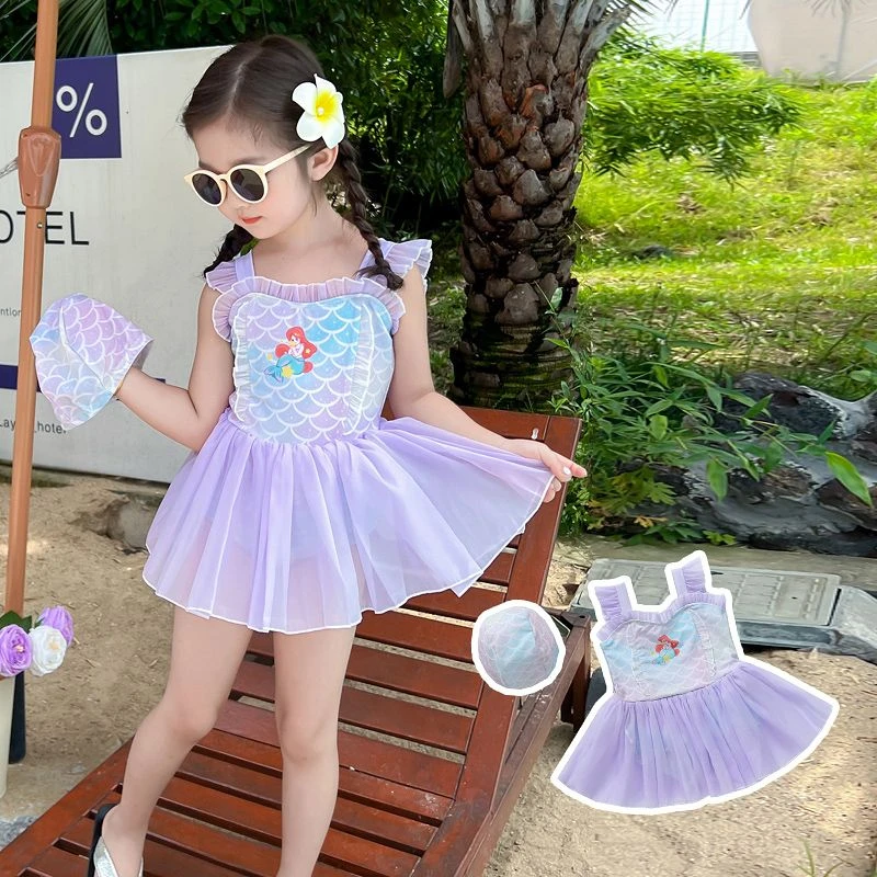 儿童童装泳衣女童公主泳装宝宝夏季网红洋气连体温泉游泳小女孩