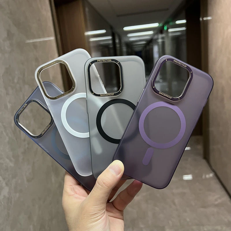苹果14promax手机壳磁吸充电iPhone13超薄硬壳磨砂半透明保护套