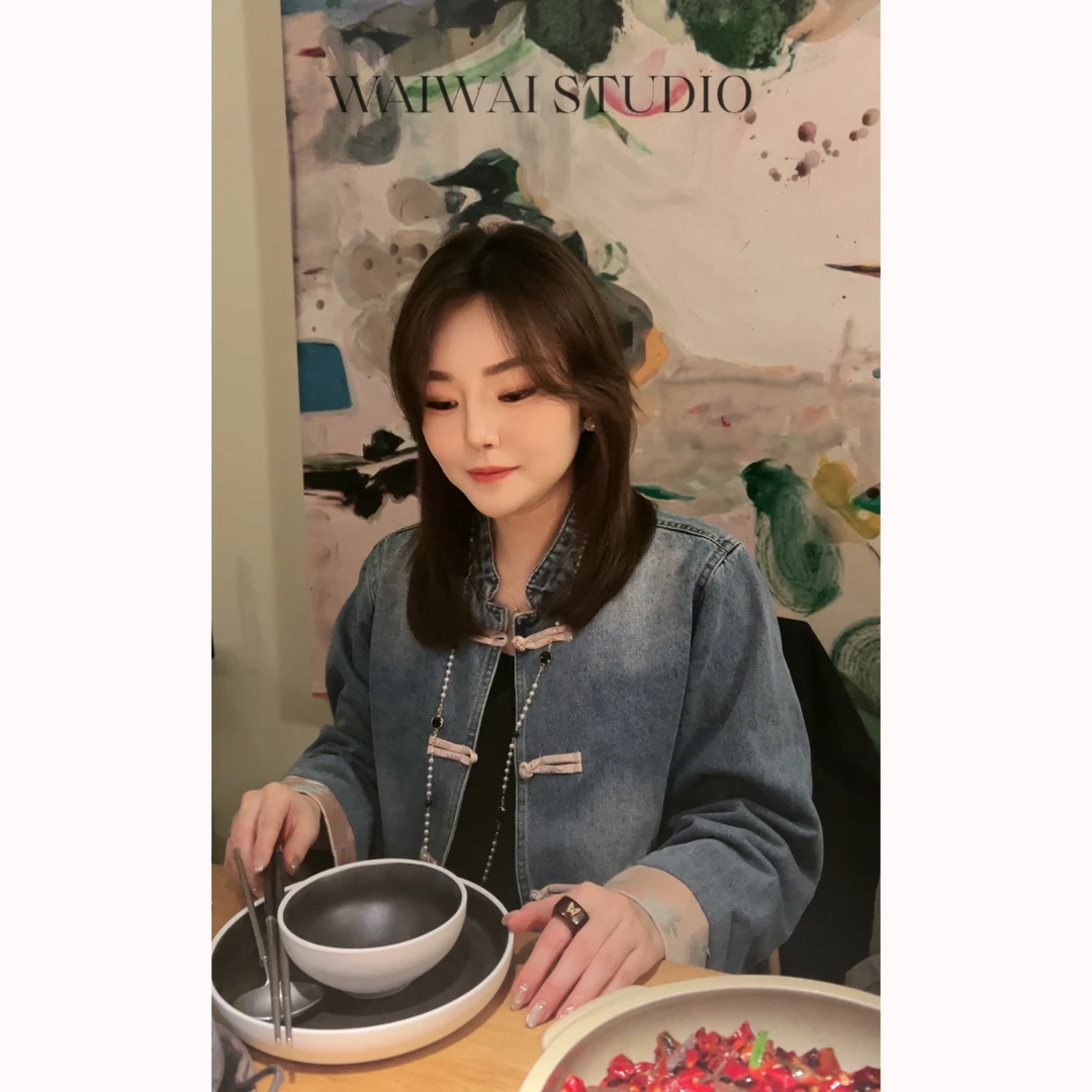 【春山】 秋季新款设计感轻奢国风中式牛仔外套 GMY24001