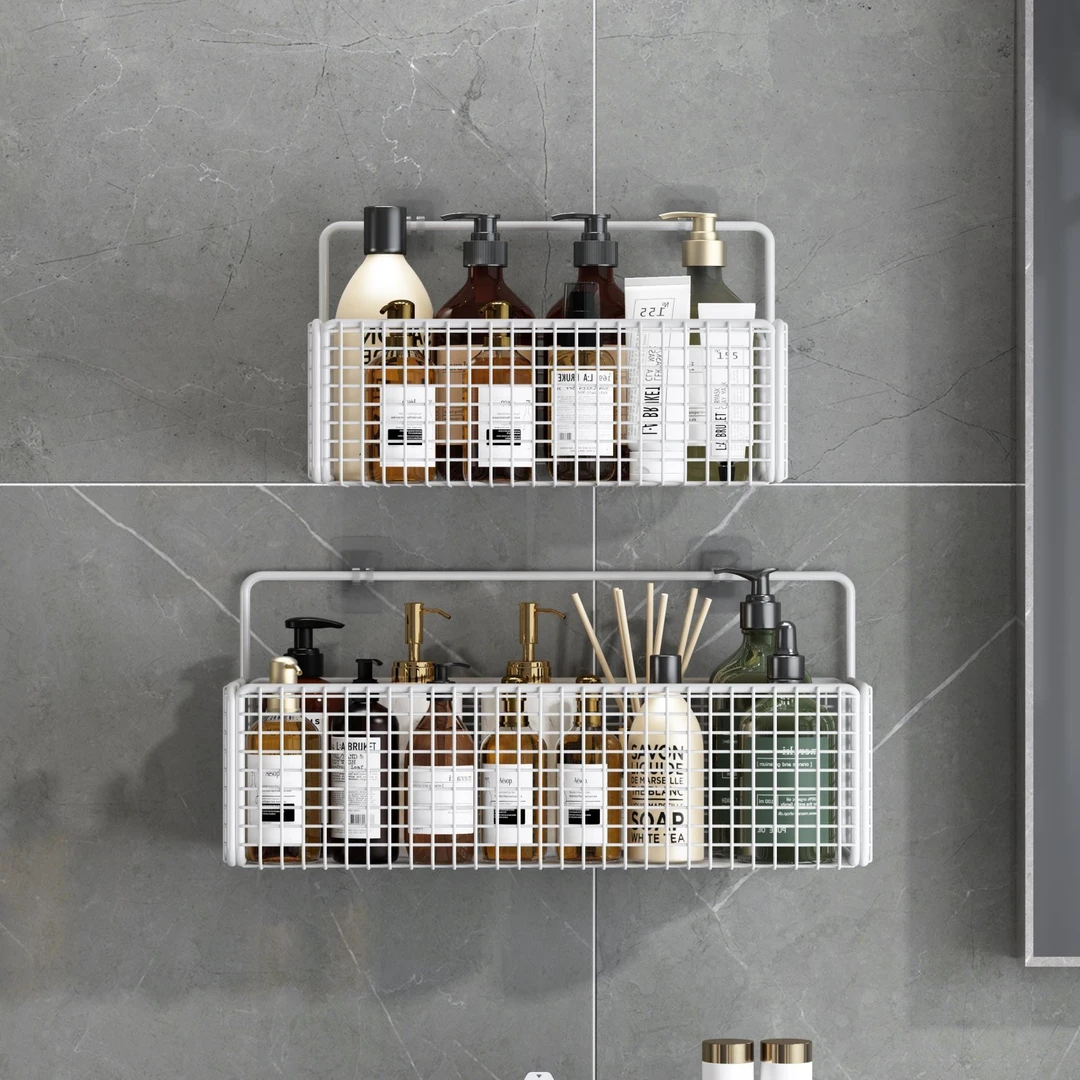 卫生间置物架免打孔浴室洗澡洗手间厕所洗漱台墙上壁挂式收纳架子