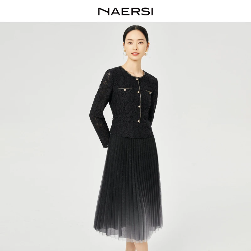 【晨粉专享价】娜尔思显瘦女连衣裙NZ02967W0-NZ03045A6/NF09367W0