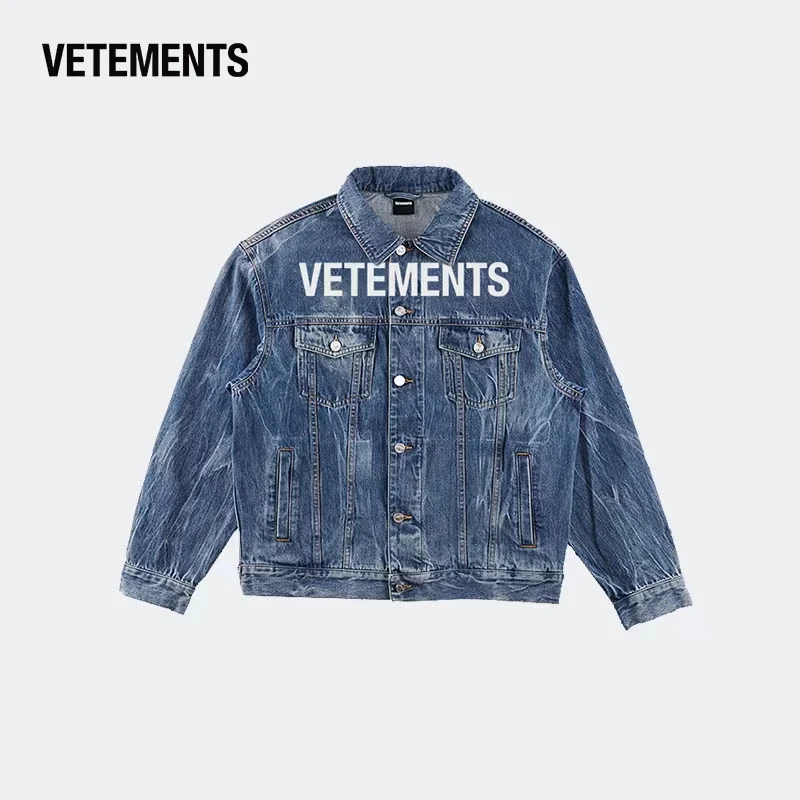 VETEMENTS 旗舰秋冬情侣款休闲时尚轻奢潮流潮牌牛仔外套63516301