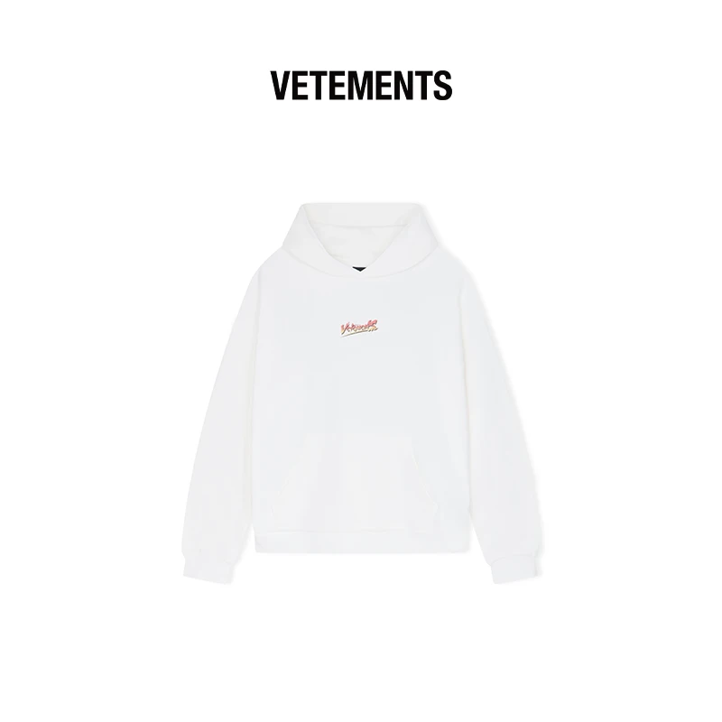 VETEMENTS新款卫衣套头带帽连帽印花刺绣帽衫男女同款64521004