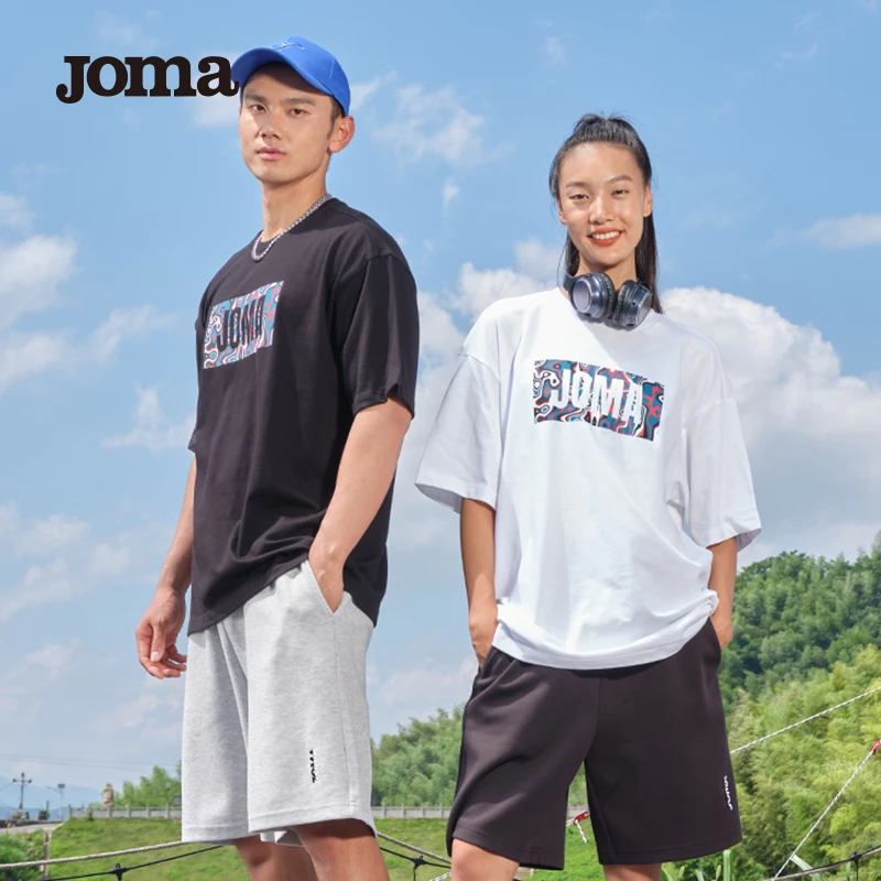 JOMA荷马新款短袖T恤男女同款印花圆领纯棉休闲运动T恤5135FL0117