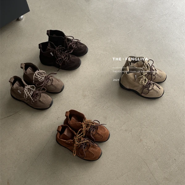 真皮小众复古靴子女2024秋冬马丁工装短靴平底户外休闲运动高帮鞋