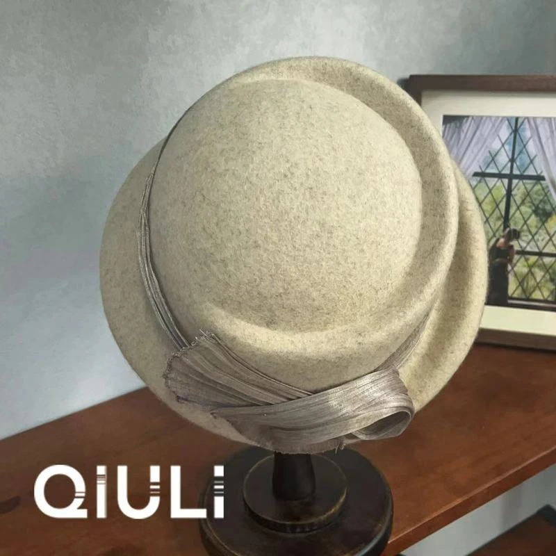 QIU LI · 秋冬法式新款三模优雅真丝麻羊毛帽 1d2026