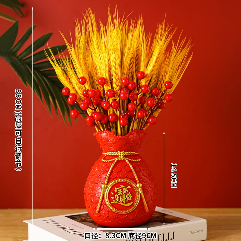 天然黄金大麦干花束福袋袋子客厅摆设件金黄麦穗装饰乔迁仿真花