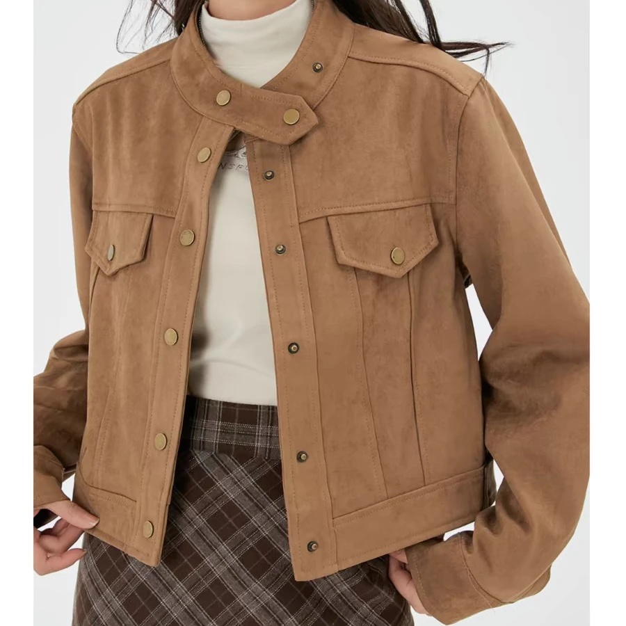 【XU6690】美拉德秋季外套女秋季韩版小个子显瘦短款上衣6690