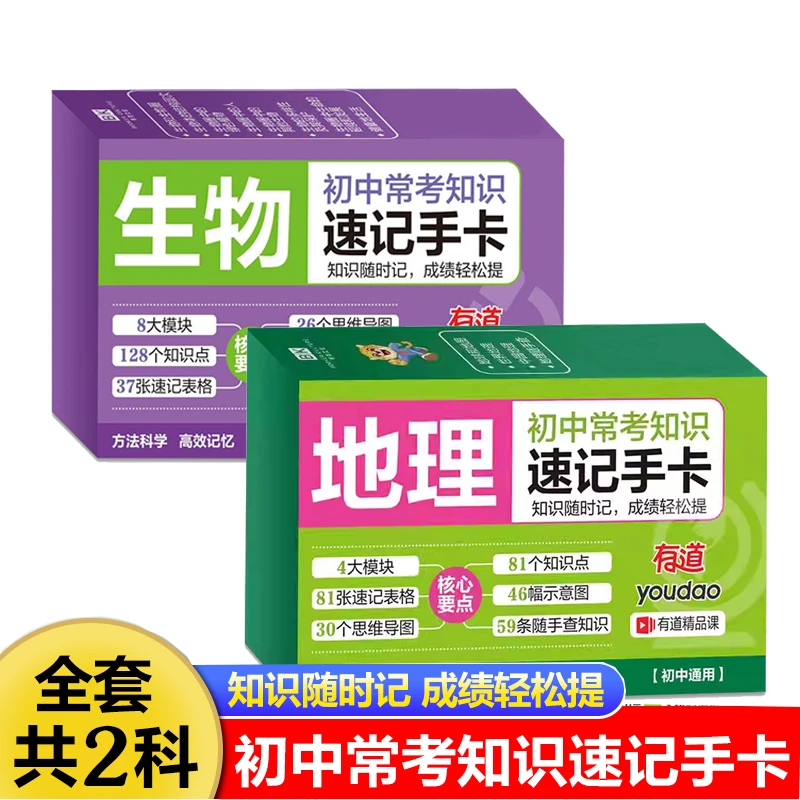 初中地理生物背诵神器:地理常考知识手卡 知识点归纳总结