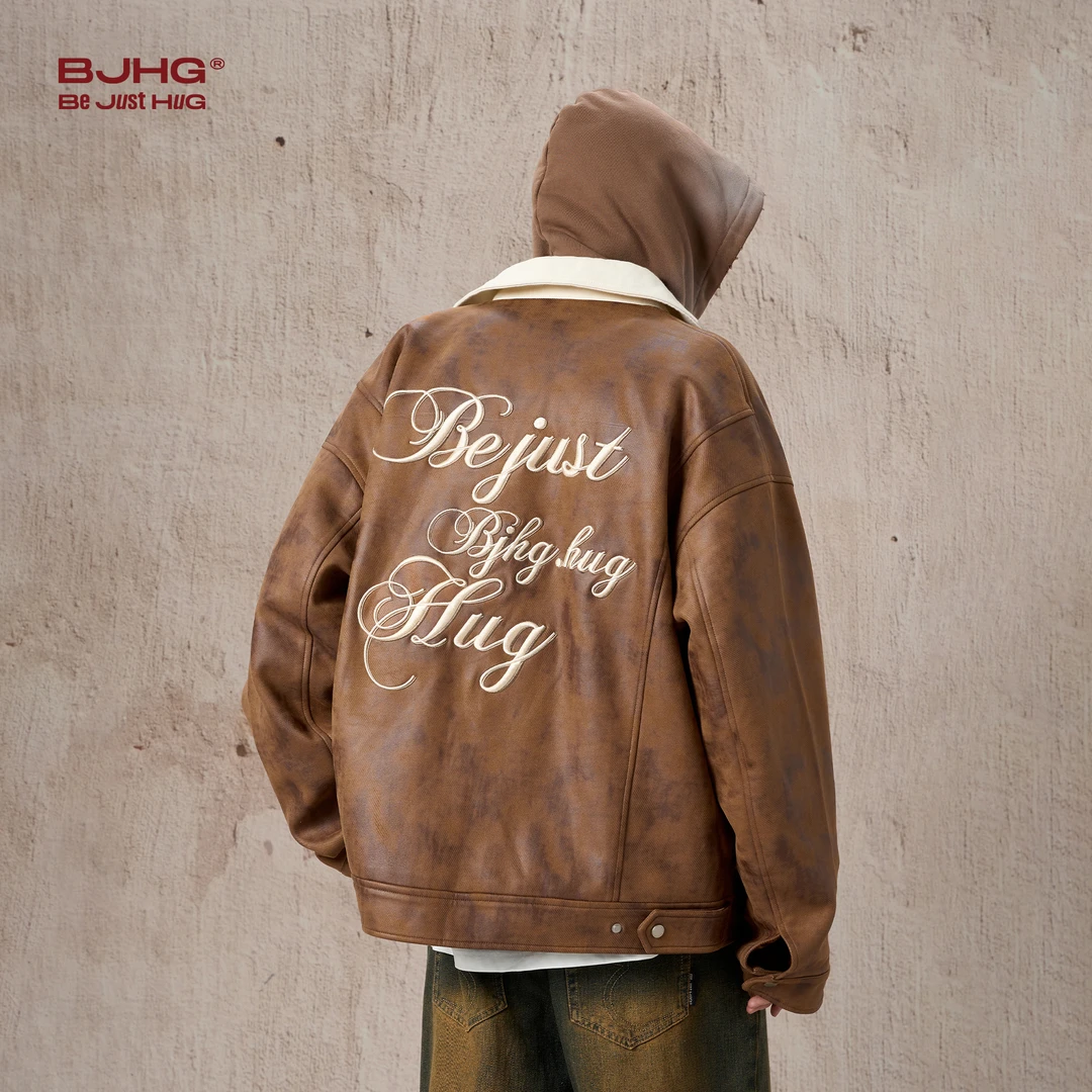 BJHG不计后果美式复古麂皮绒外套男女同款秋季宽松设计感夹克上衣