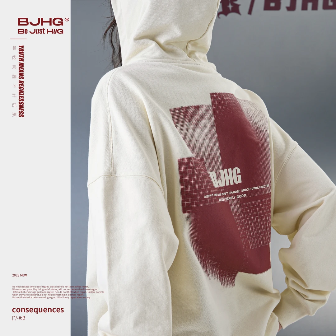 【蛙蛙专属】BJHG重磅连帽卫衣男秋痞帅美式复古潮牌情侣小众外套女