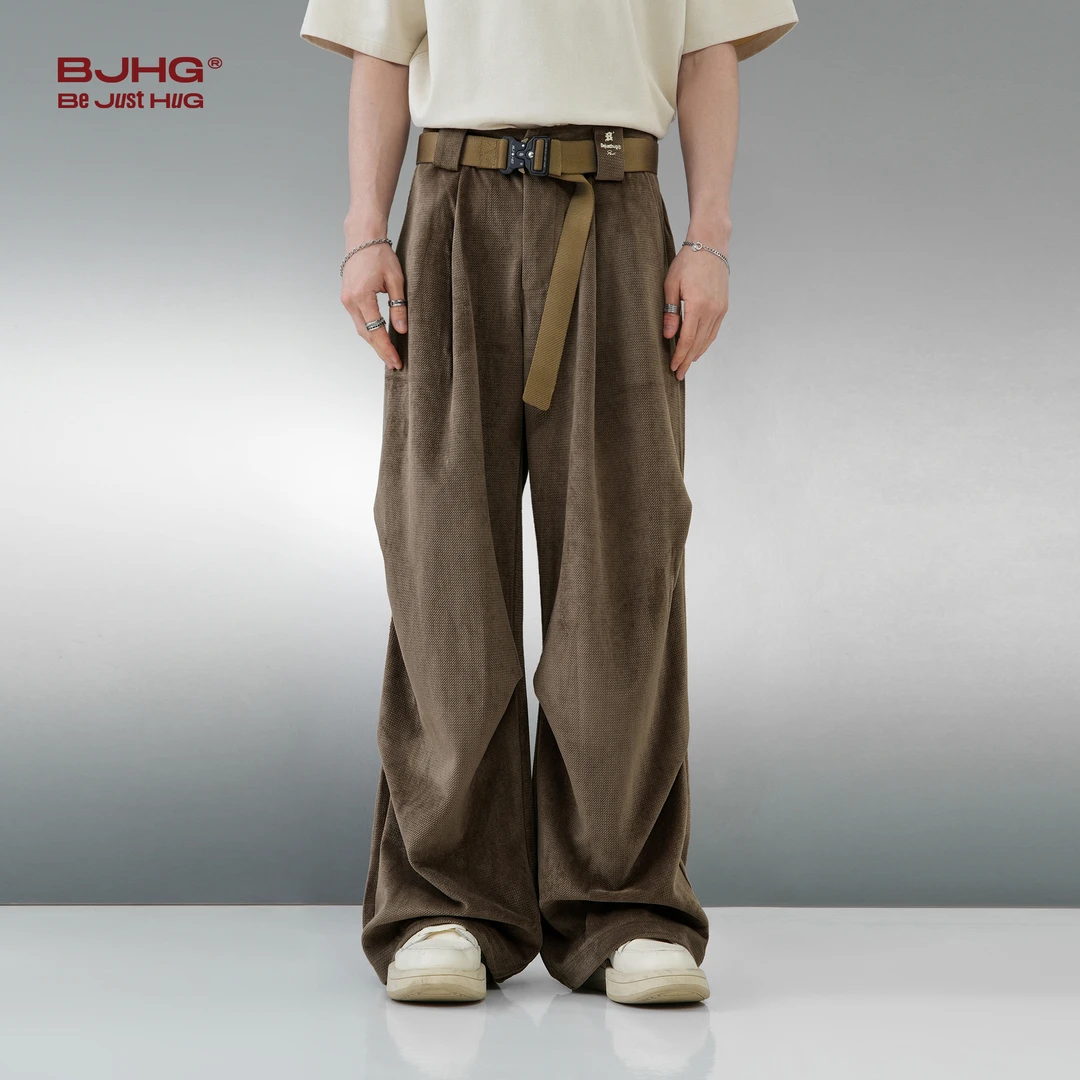 【金拐子专属】BJHG直筒潮裤子男女秋复古宽松阔腿伞兵休闲裤CK405