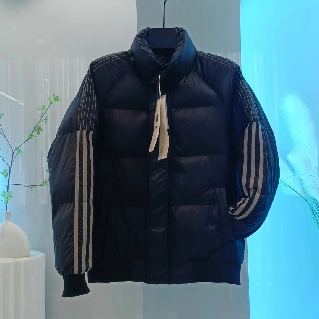 高端短款休闲时尚立领拼接冬季情侣百搭外套羽绒服防寒外套羽服