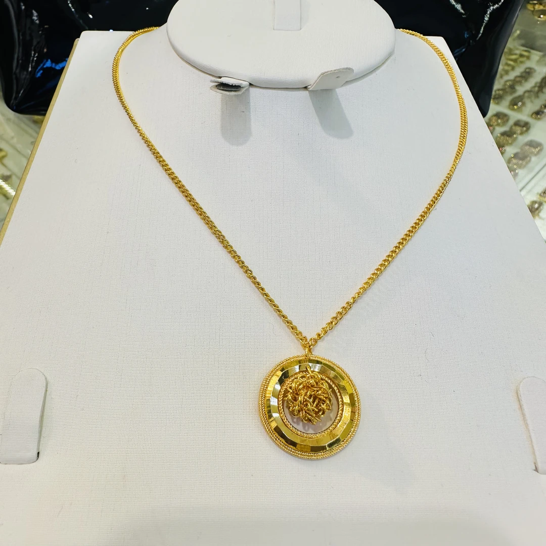 铜合金项链 新款个性项链1520号金色链条金色长