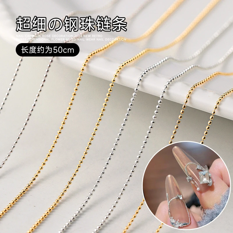 日式美甲链条钻爪钻超闪立体轻奢钻石饰品迷你diy镀金指甲装饰