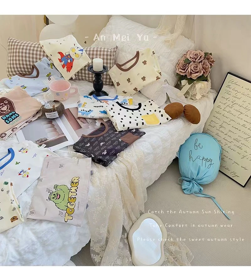 2024新款儿童新疆长绒棉内衣莱卡棉套装家居服【90-180码】