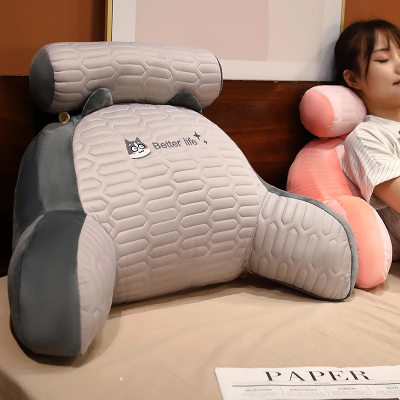【夏季冰丝乳胶靠背】床头靠垫软包护腰靠枕可爱靠枕垫沙发抱枕垫腰