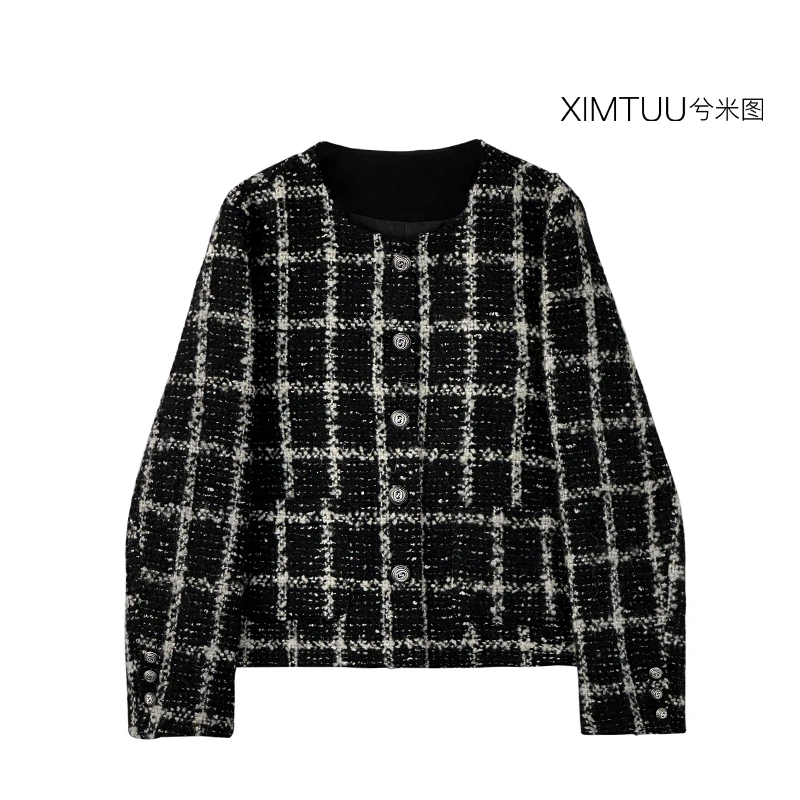 XIMTUU秋季新款外套小香风外套洋气百搭显瘦女款外套（D2409311)