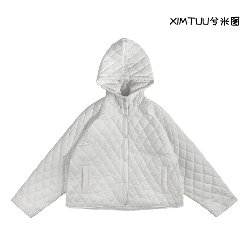 XIMTUU冬季新款棉服连帽设计洋气百搭减龄女款棉服外套（D2410348）