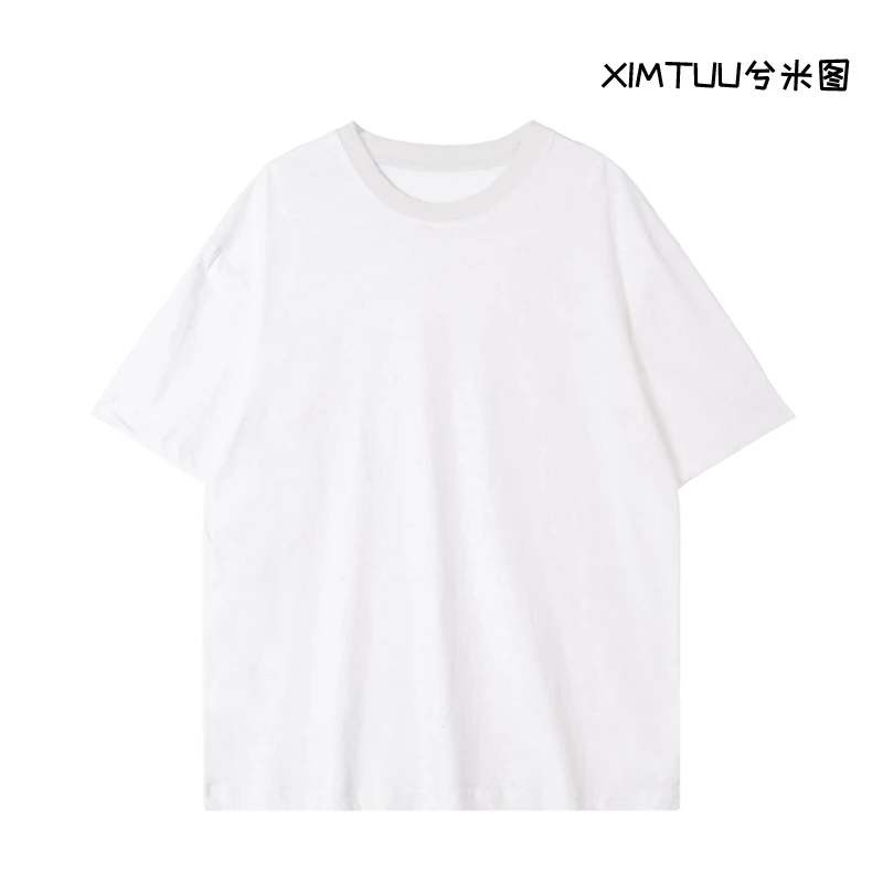 XIMTUU时尚百搭女士简约舒适圆领休闲宽松T恤D2412471