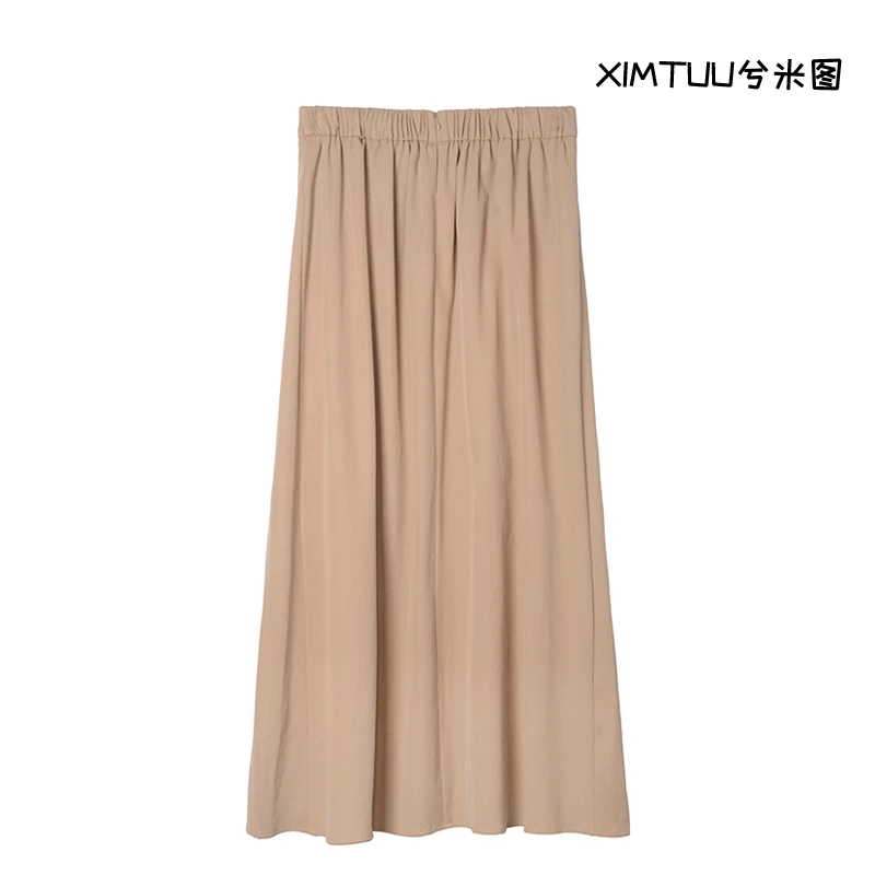 XIMTUU冬季新款半身裙显瘦气质高腰时尚休闲百搭女士简约D2410367