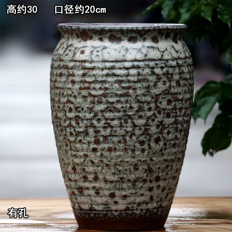 高筒老桩多肉植物花盆透气肉肉盆景盆大号粗陶罐家用绿植陶盆中号
