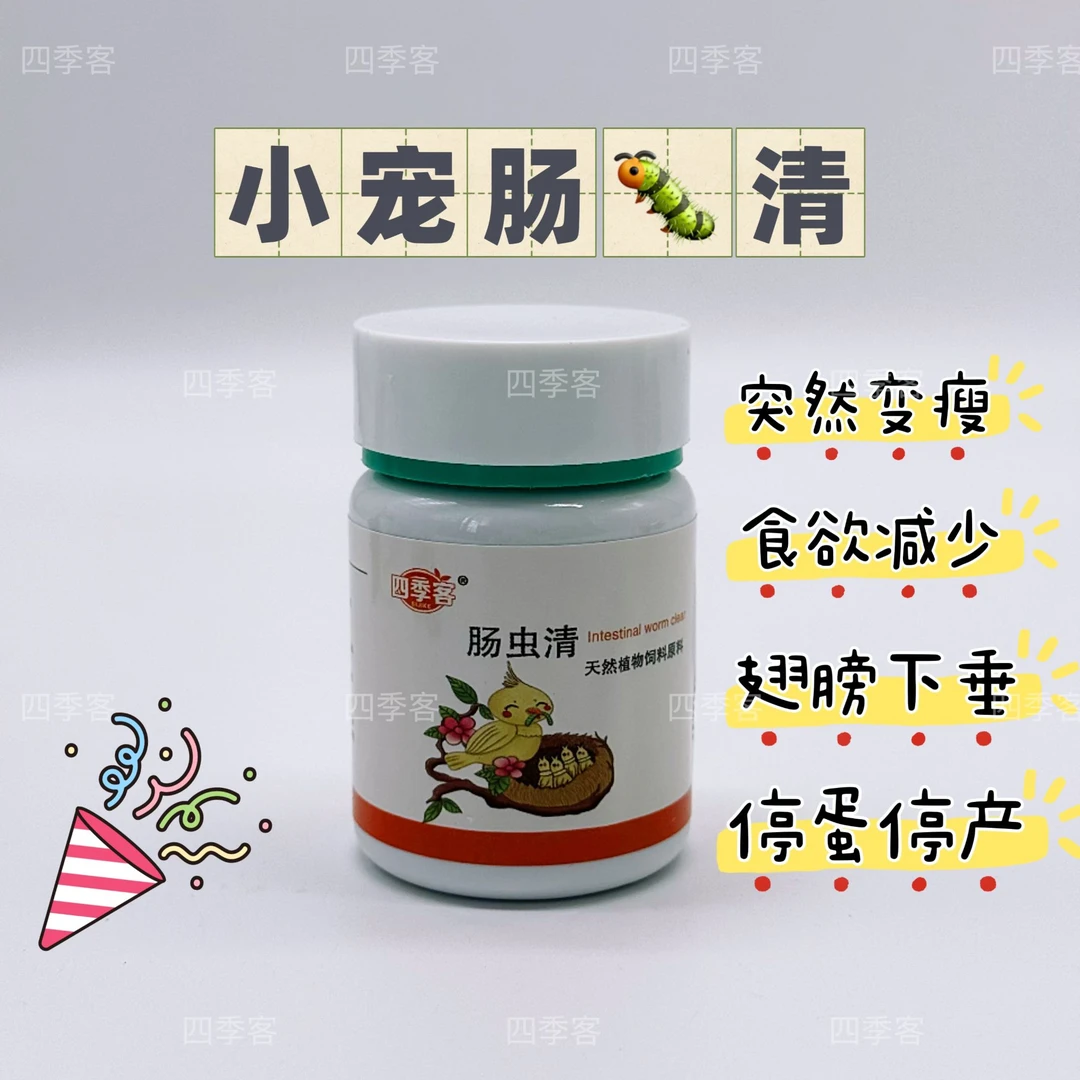 【四季客】芦丁鸡肠虫清小宠小鹦鹉小鸟促进食欲翅膀下垂变瘦