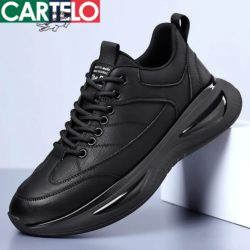 CARTELO/卡帝乐鳄鱼卡帝乐鳄鱼秋冬鞋时尚皮鞋百搭耐磨冬季爸爸白
