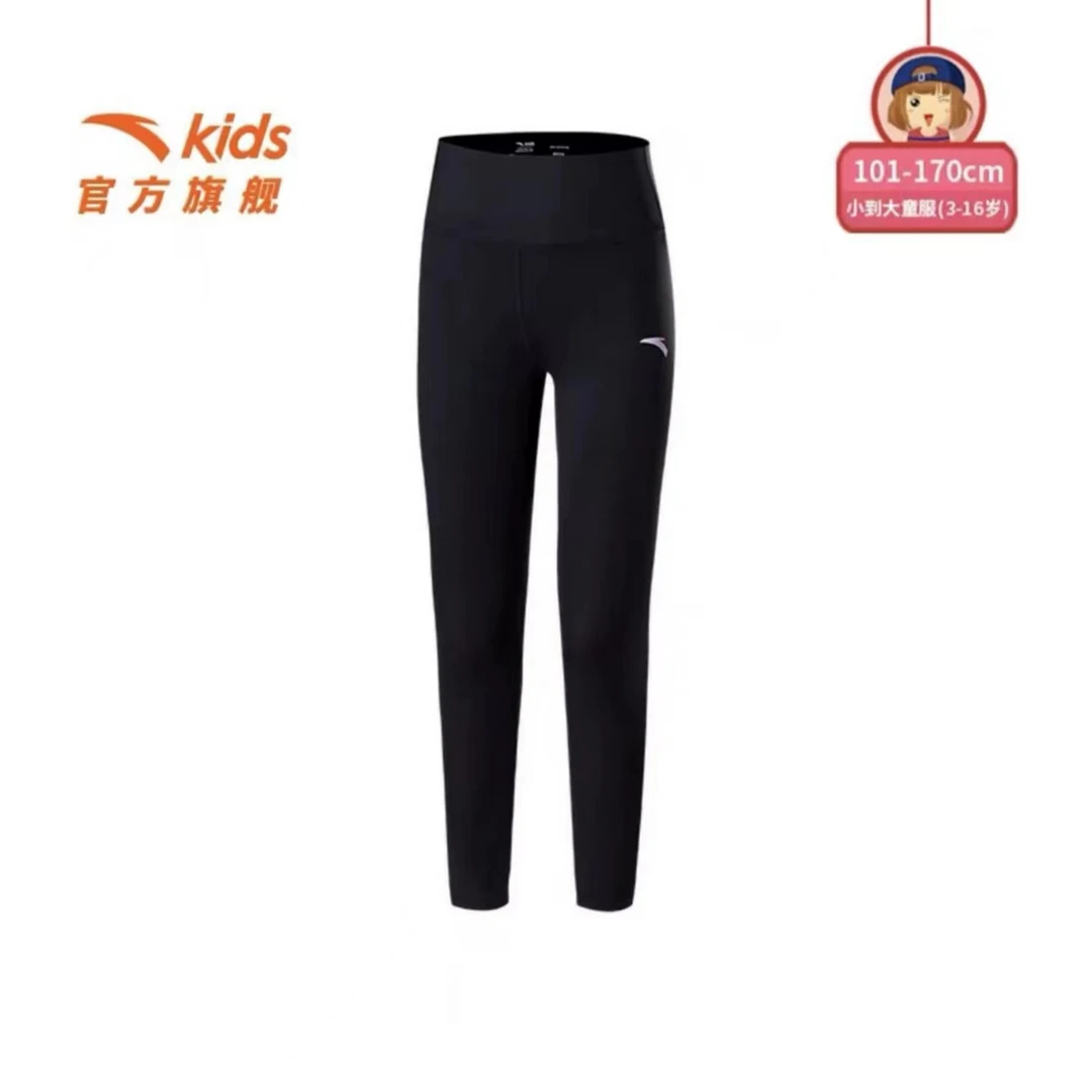 安踏女童打底裤儿童裤子24秋新款款运动紧身裤瑜伽裤宝宝长裤5708