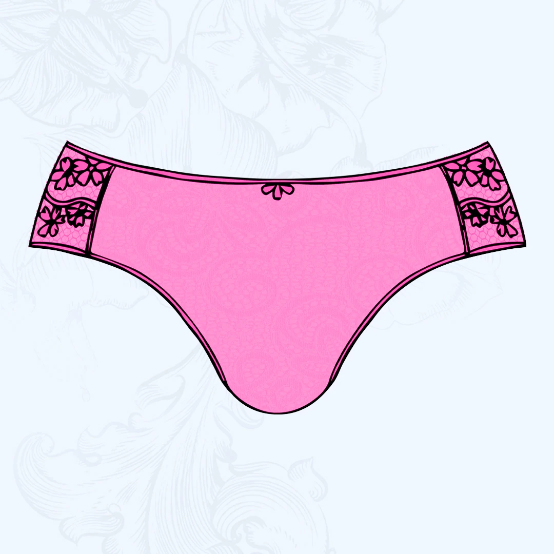 九块九到手2条 性感纯欲女士内裤透气舒适开叉蕾丝提花少女三角裤