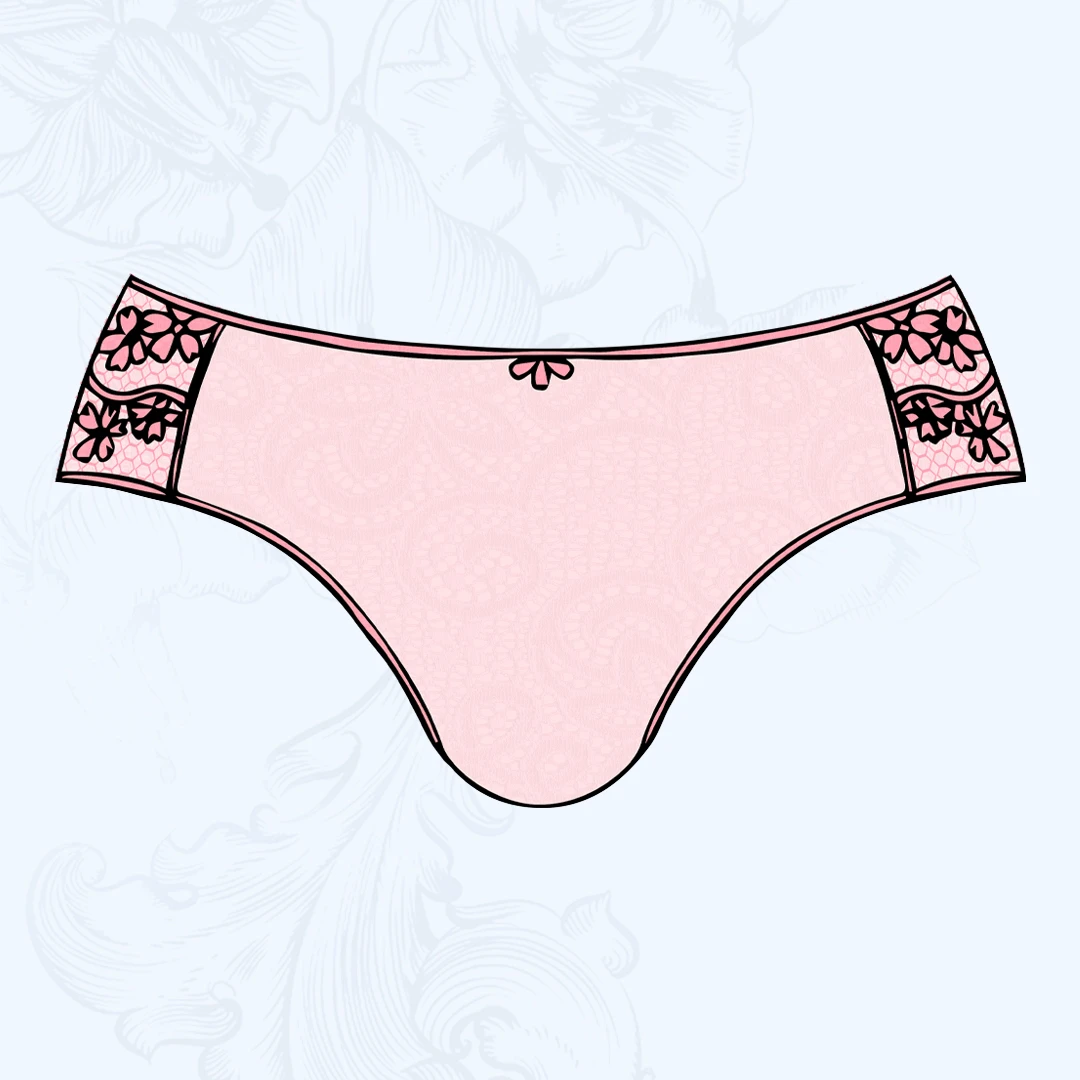 买2送1到手3条 纯欲性感女士内裤透气舒适开叉蕾丝提花少女三角裤