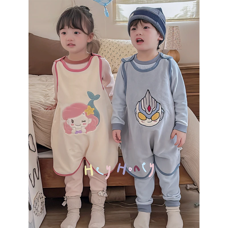 【大小卷】冬季儿童护肚子撸猫绒睡袋-26208