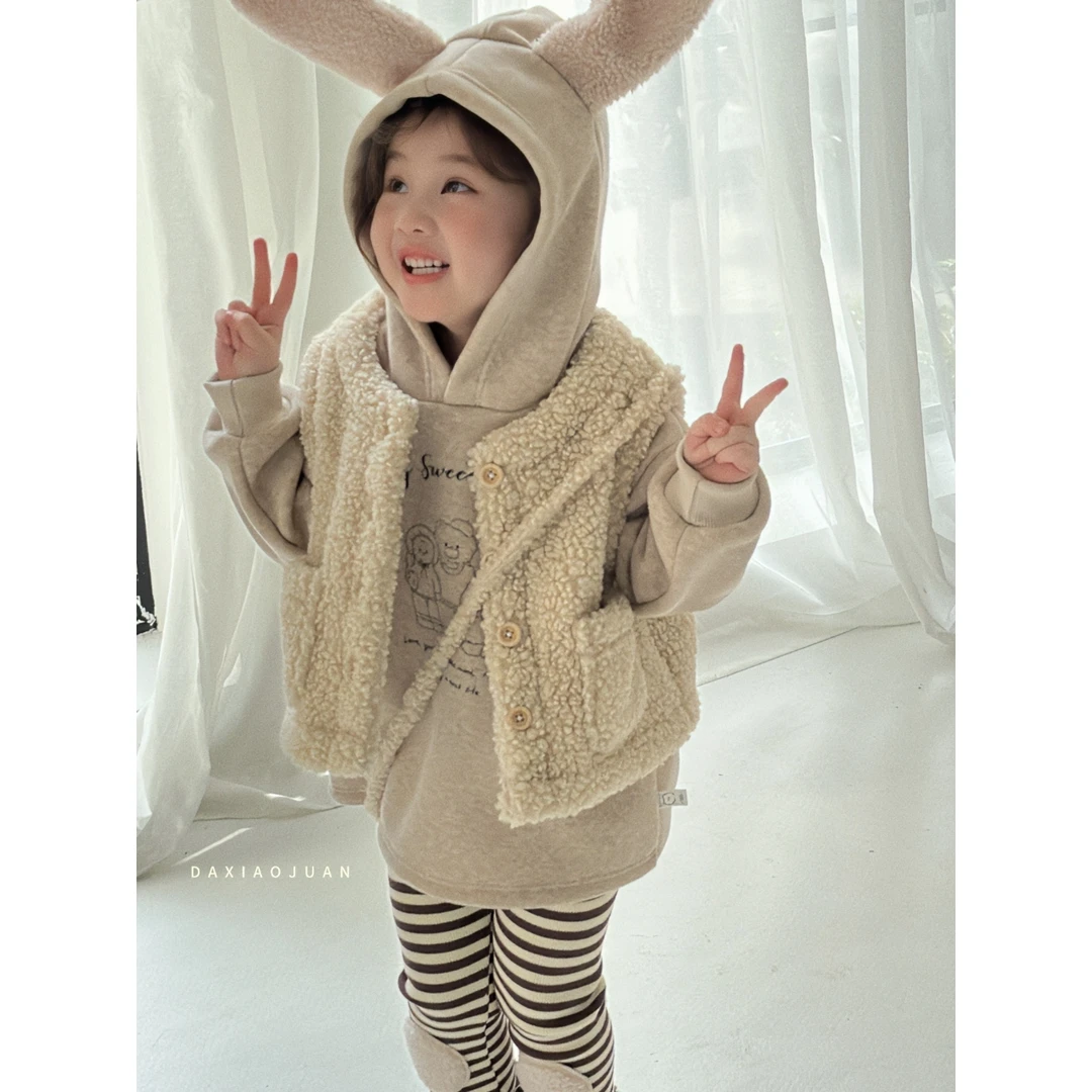 【大小卷】深秋冬新品童装可爱连帽卫衣套装-61140