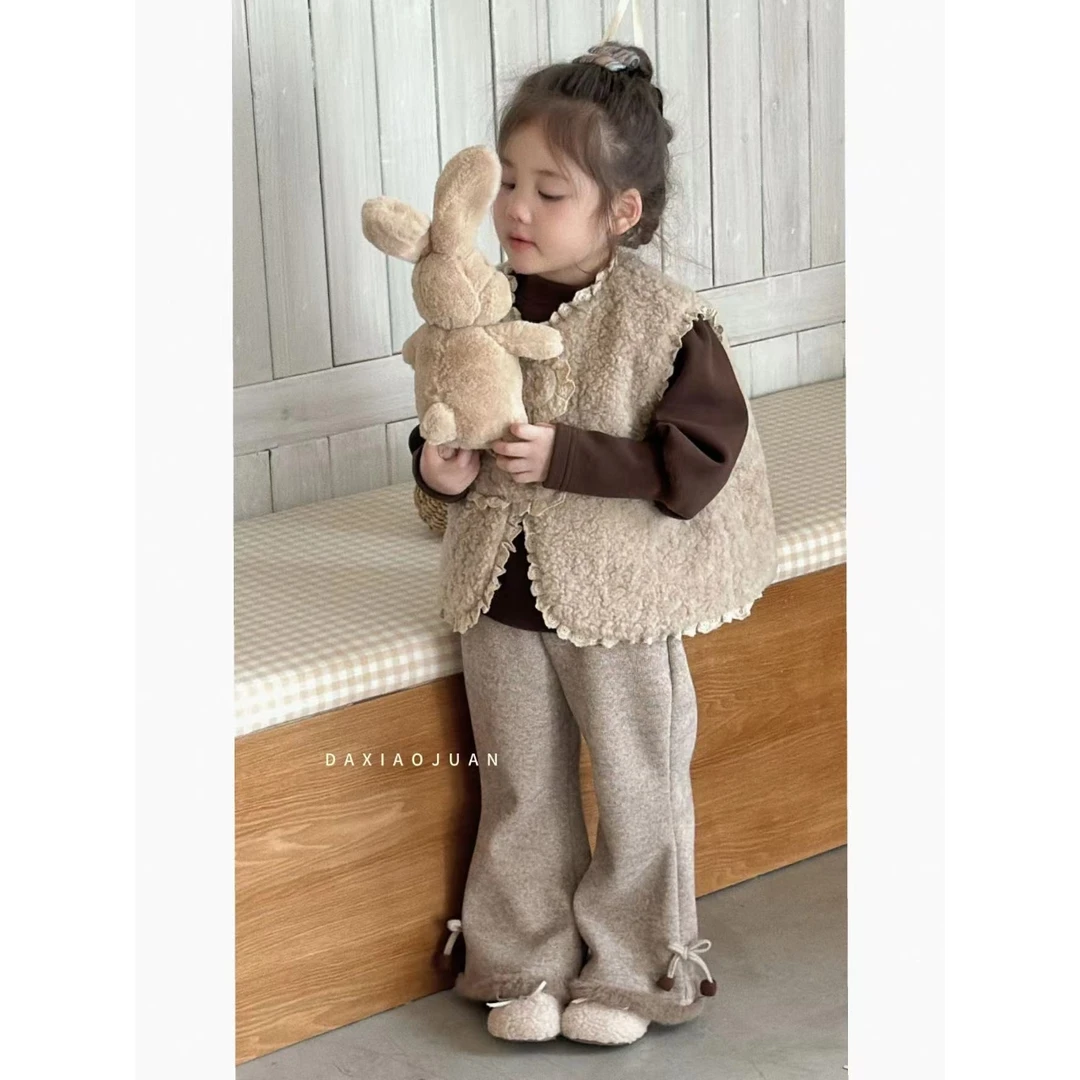 【大小卷】儿童秋冬新品小香风女童加绒休闲裤-52006