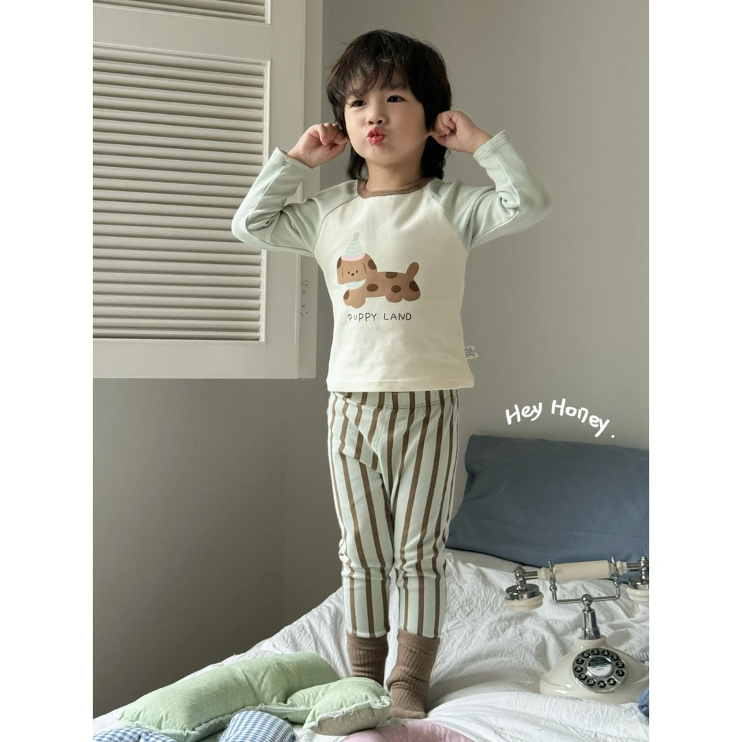 儿童秋季卡通棉毛家居服套装-32211