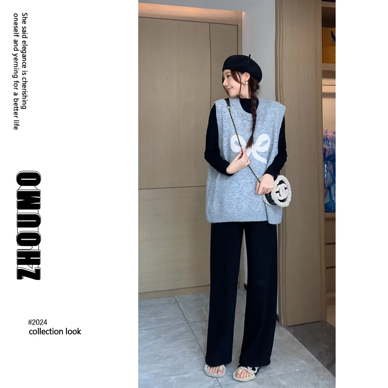 沫沫严选●孕妇装2024新款蝴蝶结时尚洋气甜美马甲