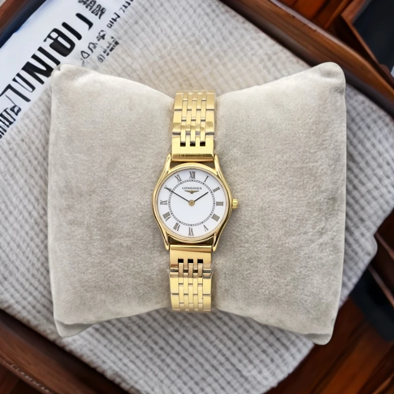95新 Longines/浪琴 浪琴longines经典复古罗马盘小金表石英女表