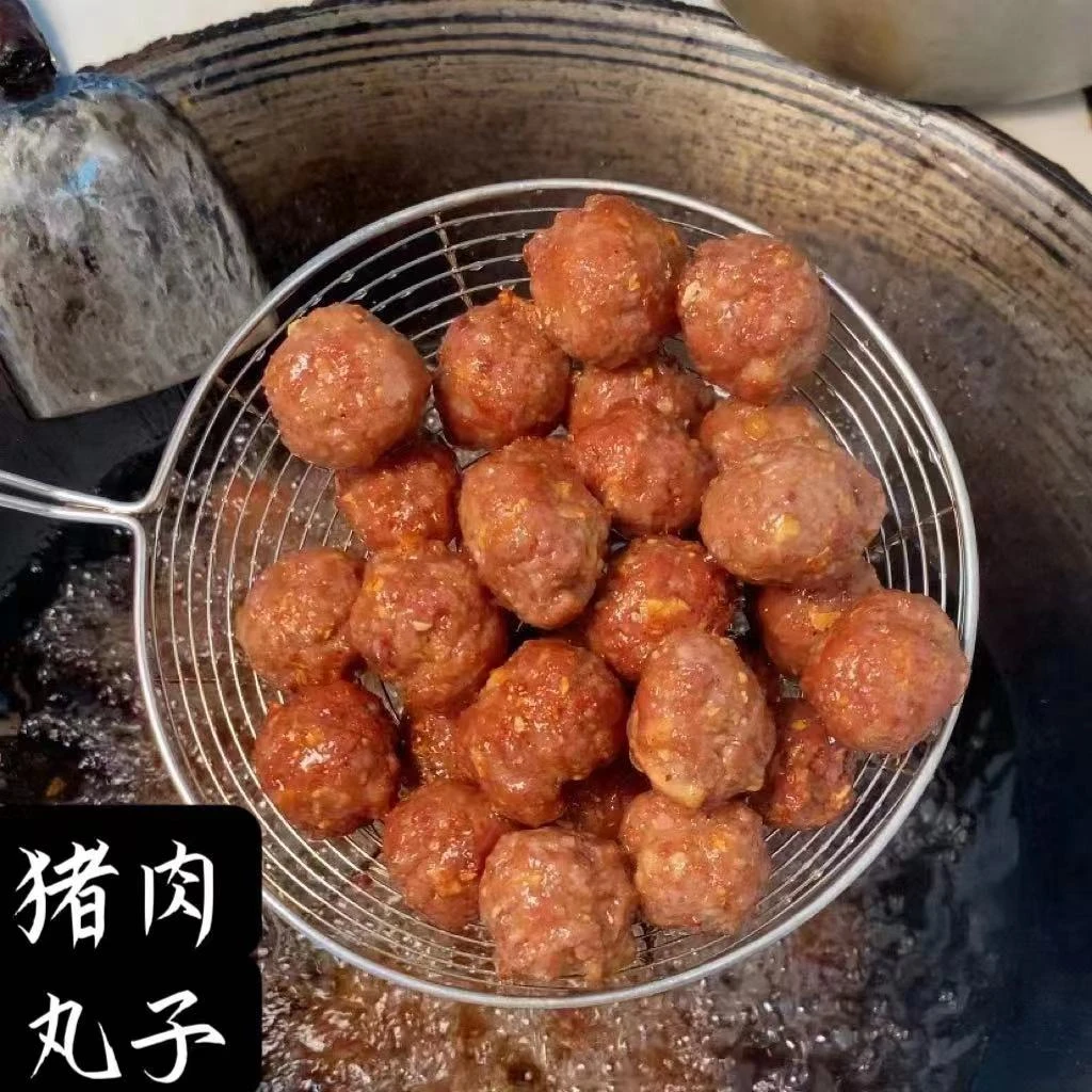 大别山散养黑猪肉手工肉丸子