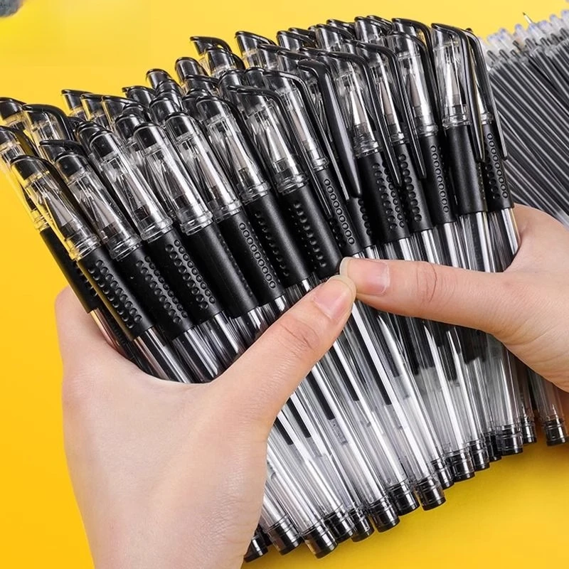 中性笔0.5mm黑色水性笔学生圆珠笔考试用实惠碳素笔办公用品文具