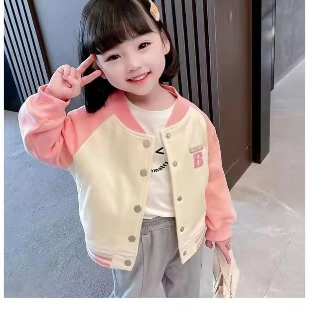 女童外套春秋款儿童棒球服长袖2022秋季新款童装洋气宝宝