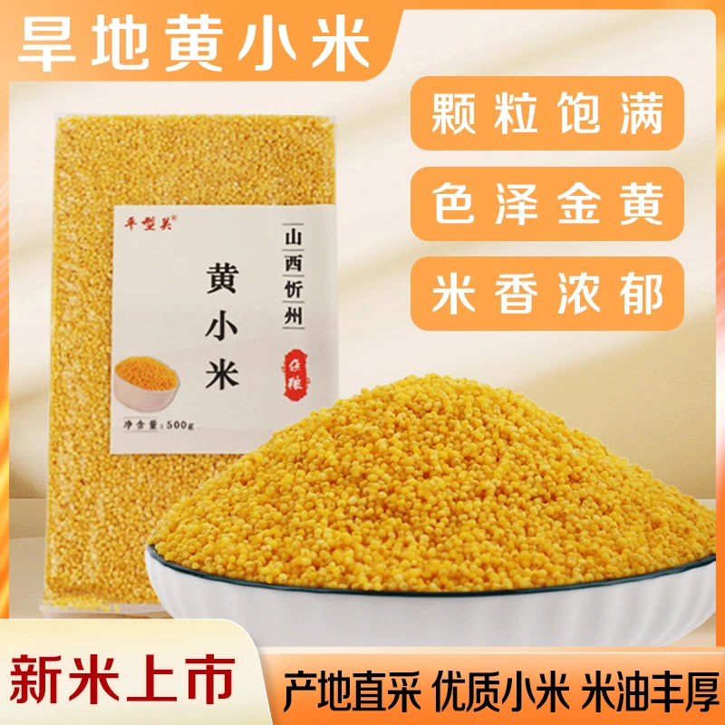 饱满新鲜营养黄小米新米颗粒杂粮粥稀饭小米粥真空装优质