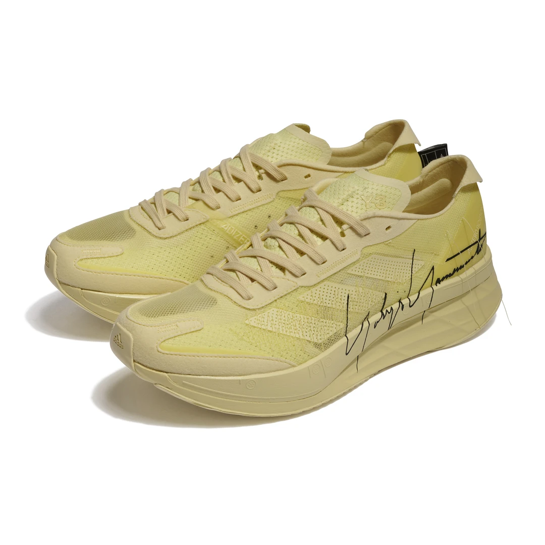 Y-3/Y-3（39-ID8007）明黄色签名款休闲透气缓震舒适跑步鞋轻便潮鞋