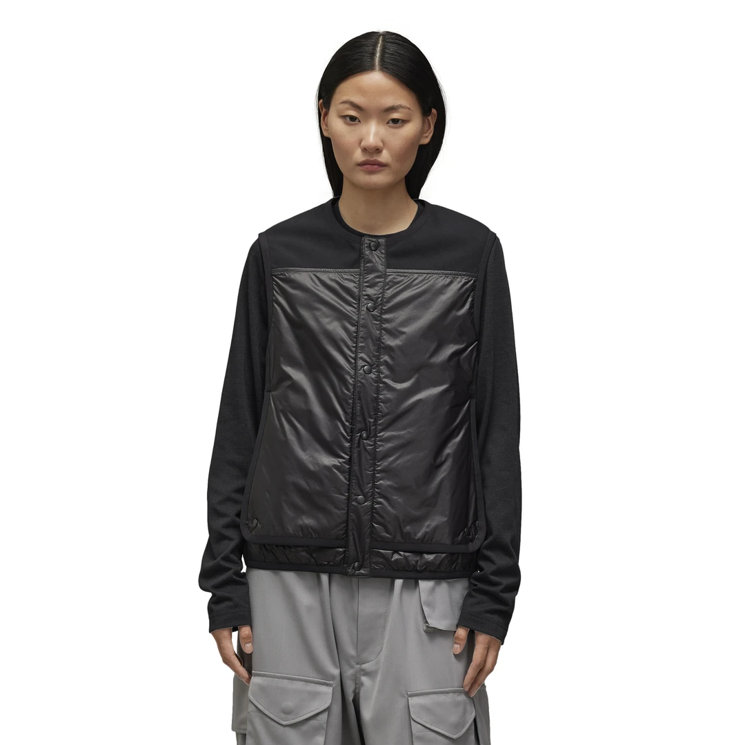 Y-3/Y-3（51-IW7478）黑色拼接轻薄保暖休闲时尚运动马甲