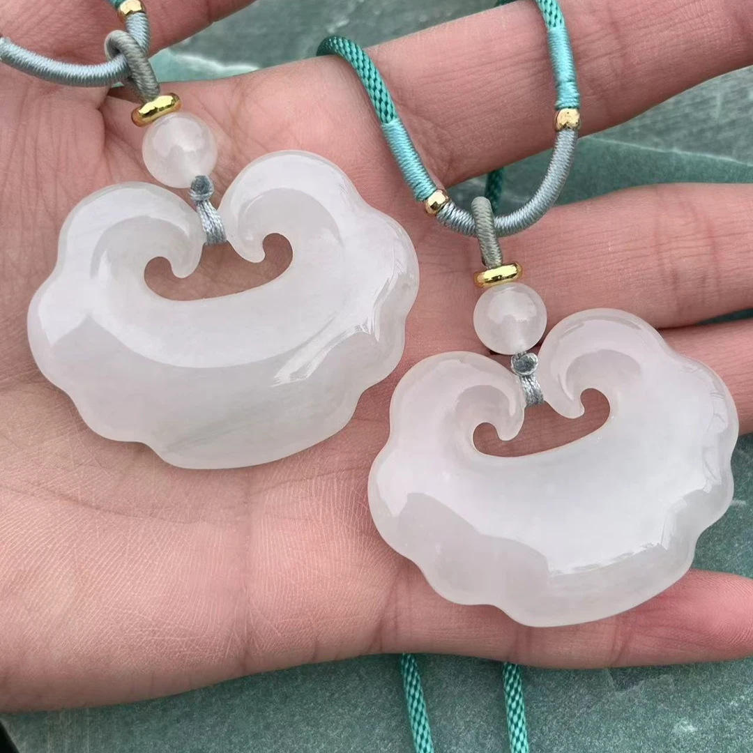 天然新疆金丝玉微翠平安锁吊坠精美时尚多样性发其一-19