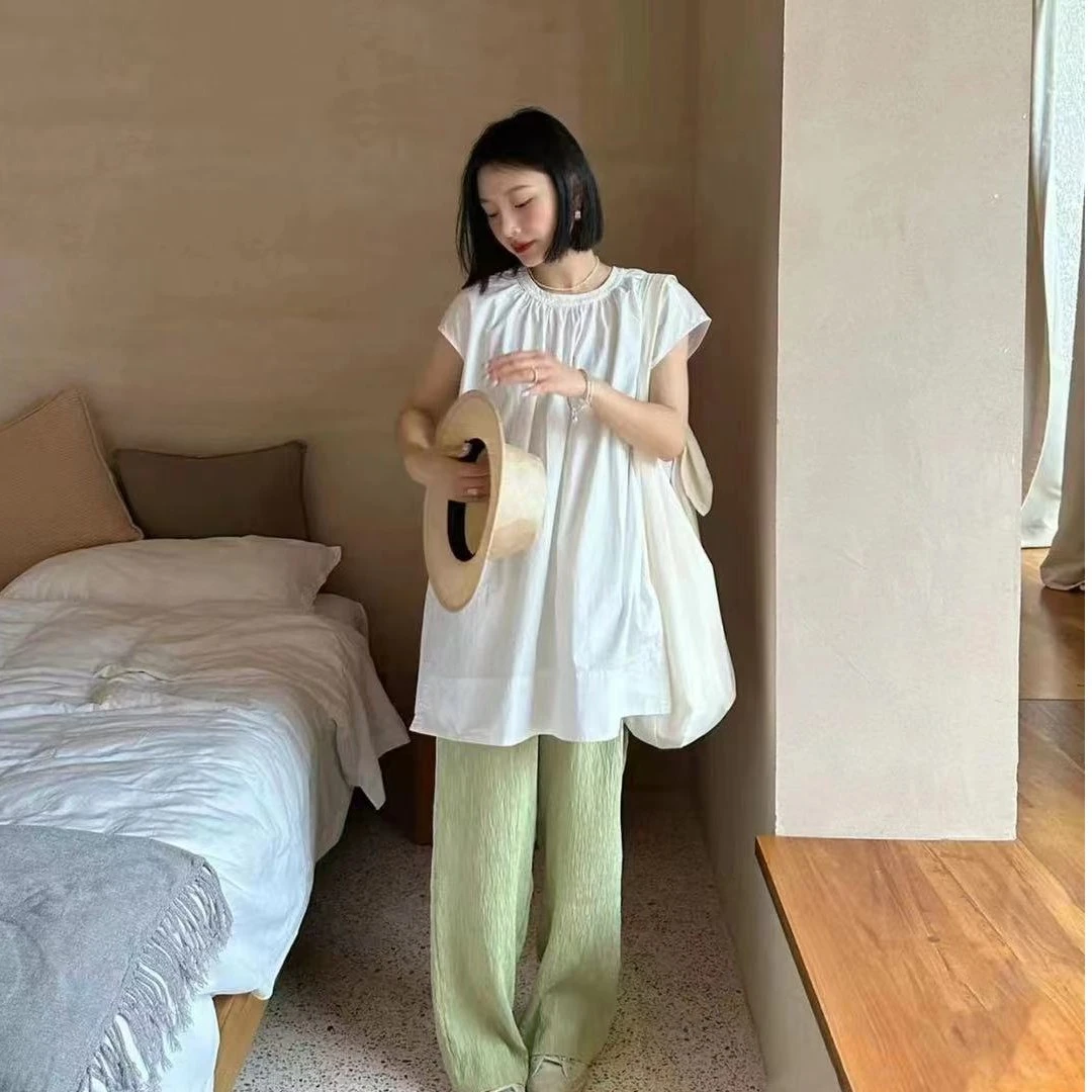 简约宽松韩版无袖上衣