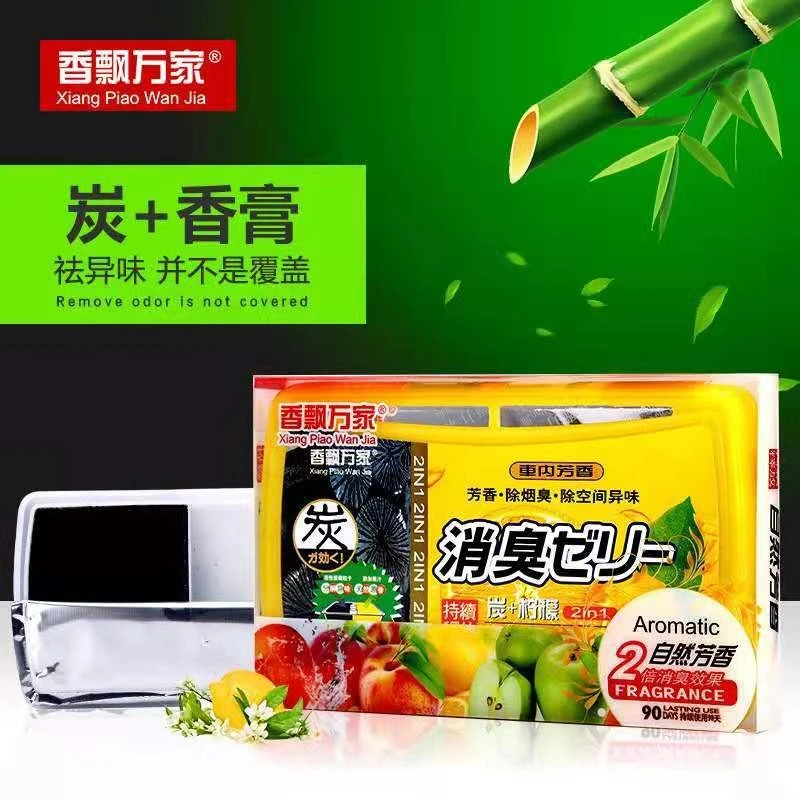 香飘万家汽车固体香膏持久清香车载水蜜桃香薰车内除臭空气清新剂
