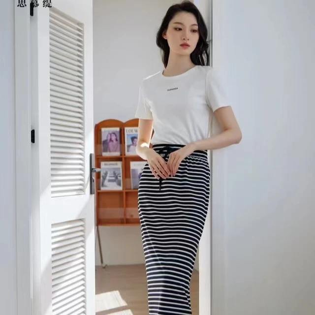 思慕缇气质高腰修身包臀显瘦半身裙