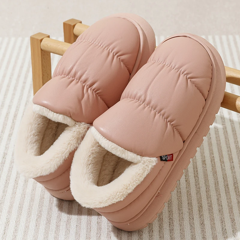 包跟棉拖鞋女2023新款冬季舒适家居室内外穿防寒厚底踩屎感棉鞋女