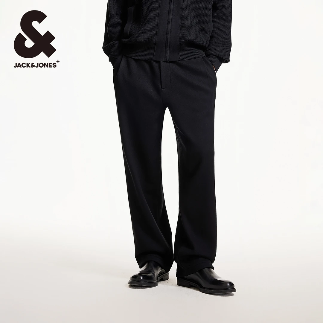 杰克琼斯春季舒适松紧弹力抽绳腰头宽松休闲字母刺绣卫裤休闲男装