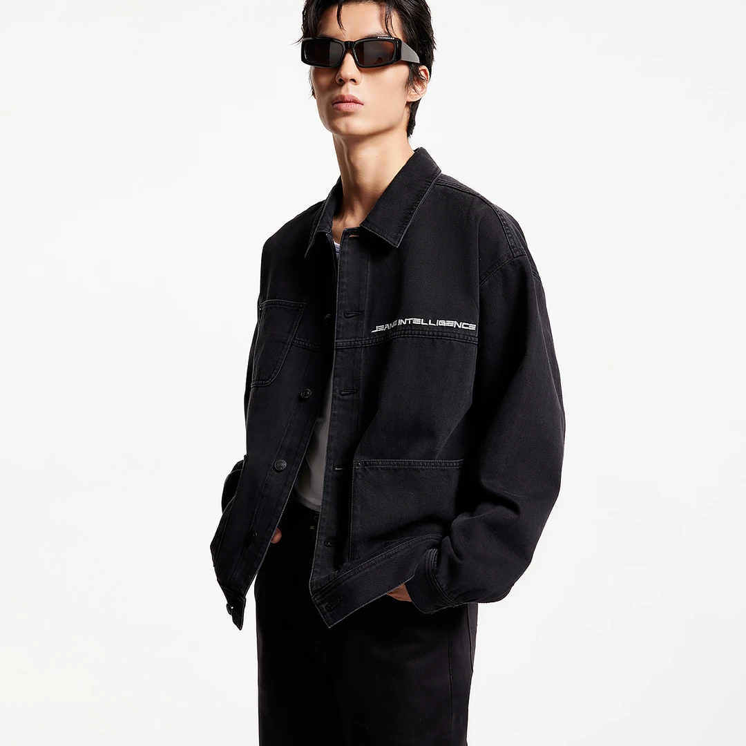 杰克琼斯柔和机能百搭宽松长袖外套牛仔夹克高级感男生穿搭